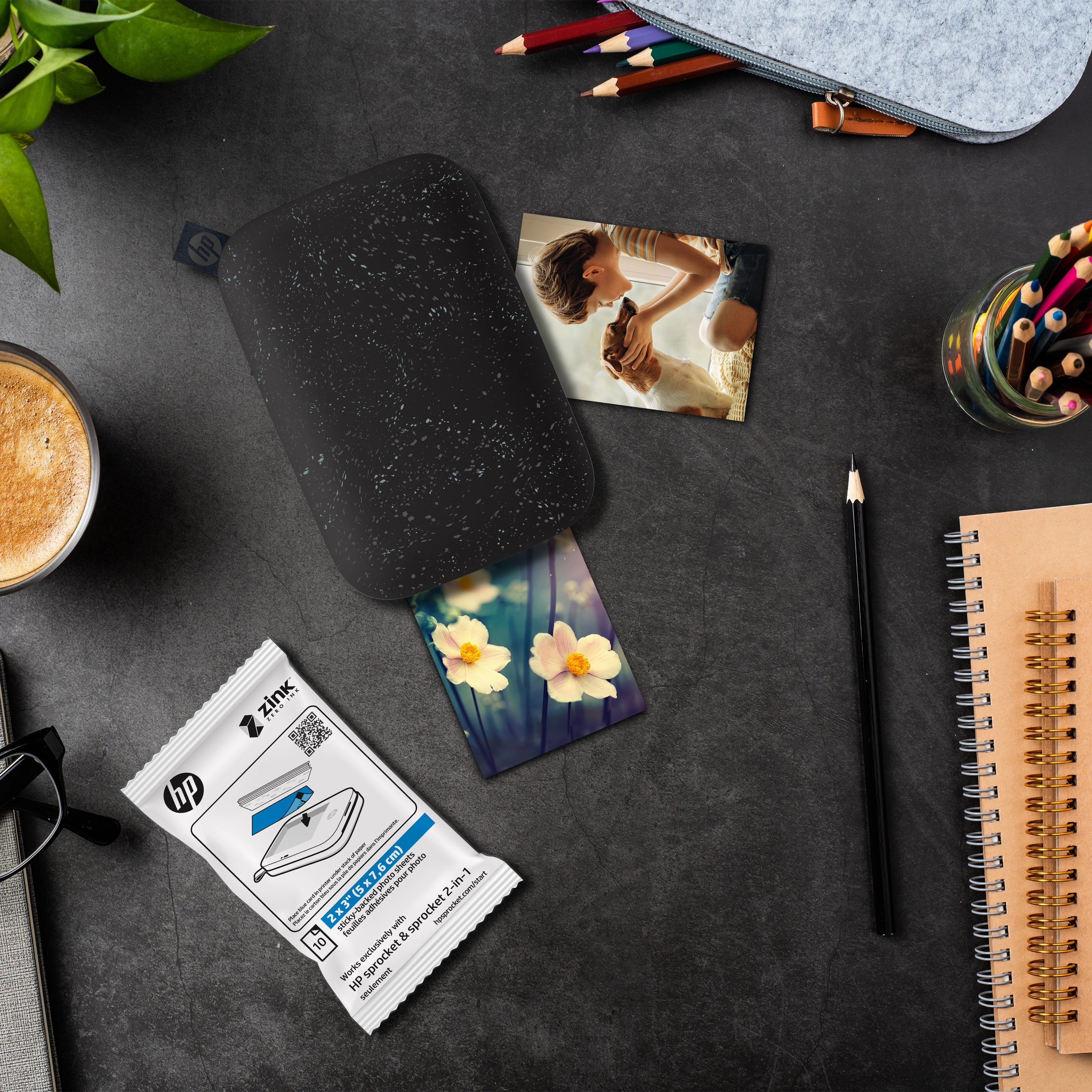 HP Sprocket 2” x 3” Premium Zink Sticky-Back Photo Paper (50 Sheets)