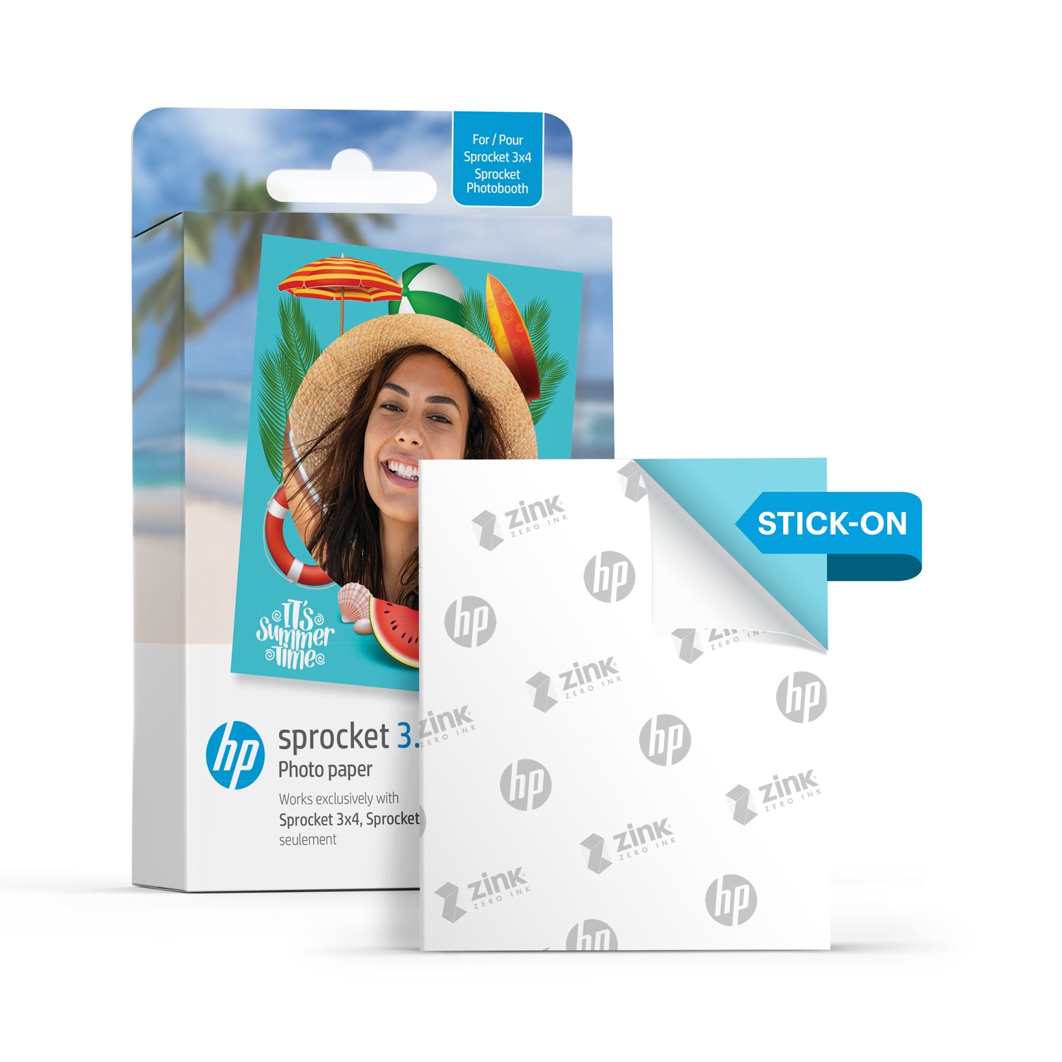 HP Sprocket 3.5 x 4.25” Zink Sticky-backed Photo Paper (20 Pack)  Compatible with HP Sprocket 3x4 Photobooth and Photo Printer