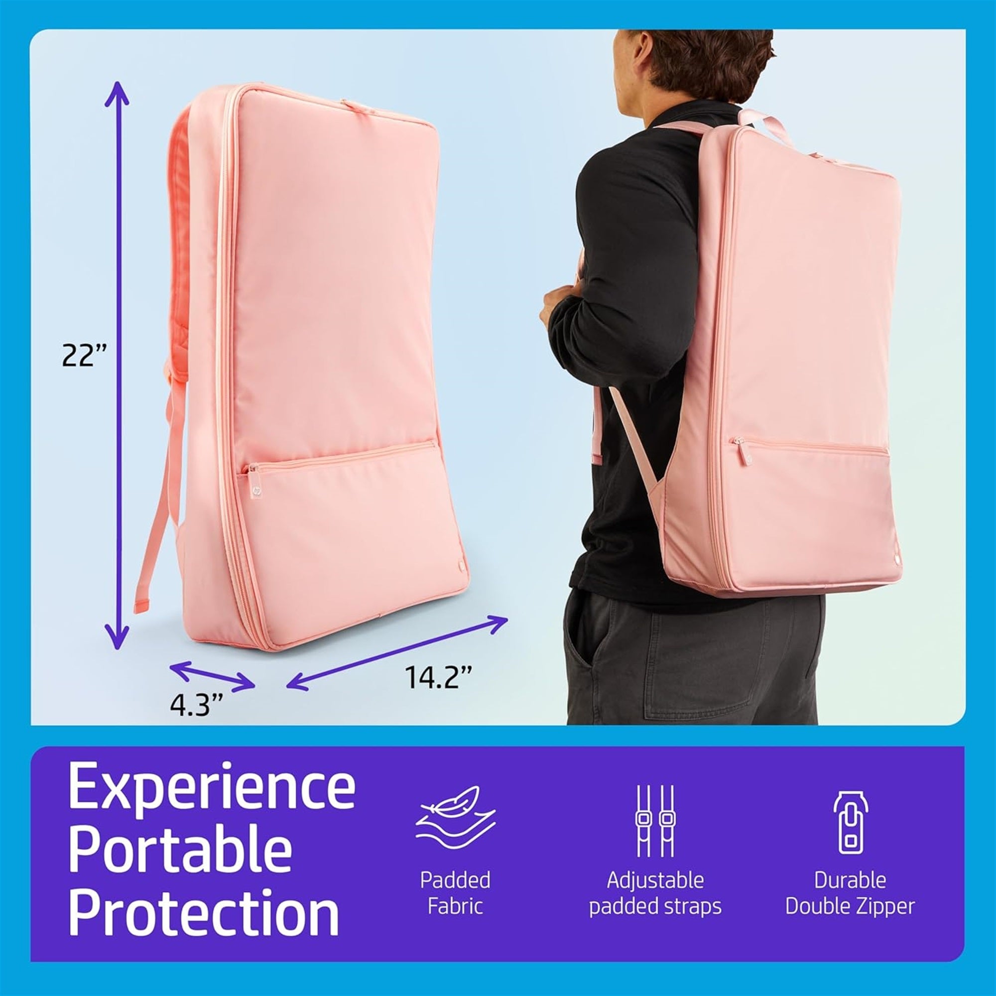 HP Sprocket Photobooth Travel Backpack (Pink), Exclusively for the HP Sprocket Photobooth Printer