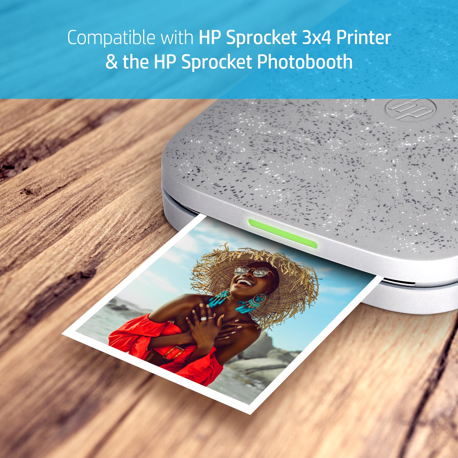 HP Sprocket 3.5 x 4.25” Zink Sticky-Backed Photo Paper (100 Pack) Compatible with HP Sprocket 3x4 Photobooth and Photo Printer