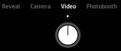 המצלמה של אפליקציית sprocket במצב וידאו